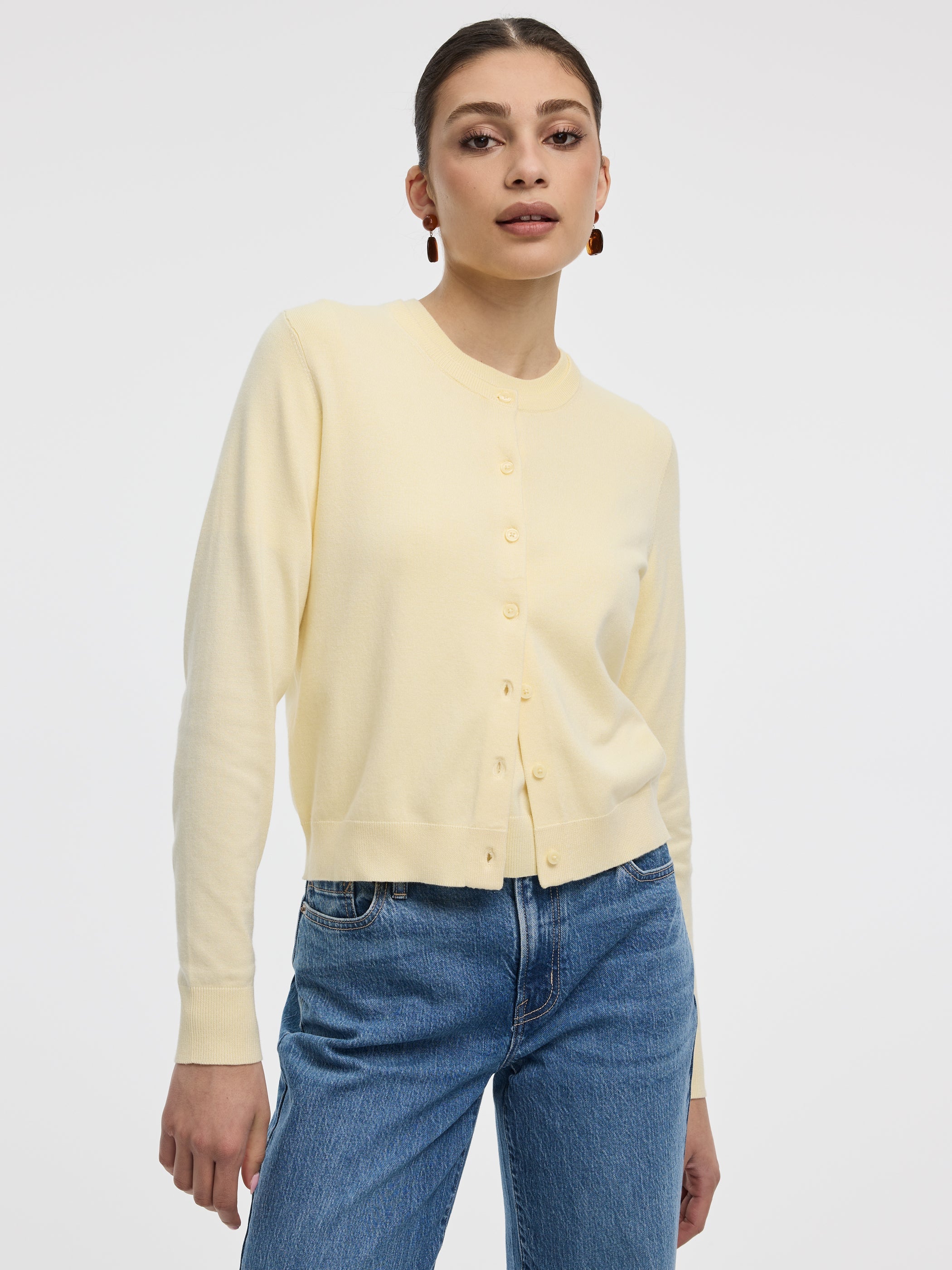 Crew-Neck Cardigan