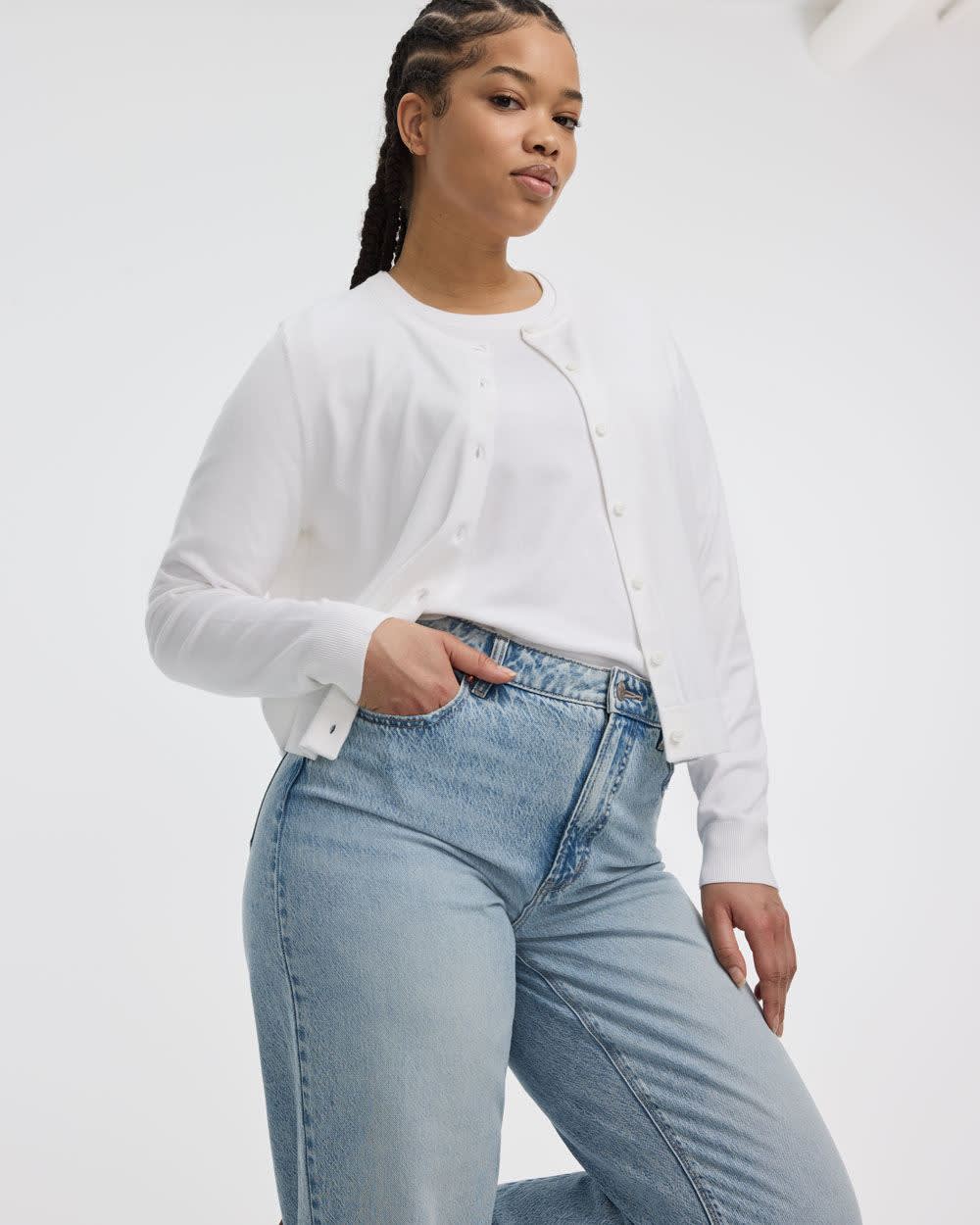 Crew-Neck Cardigan