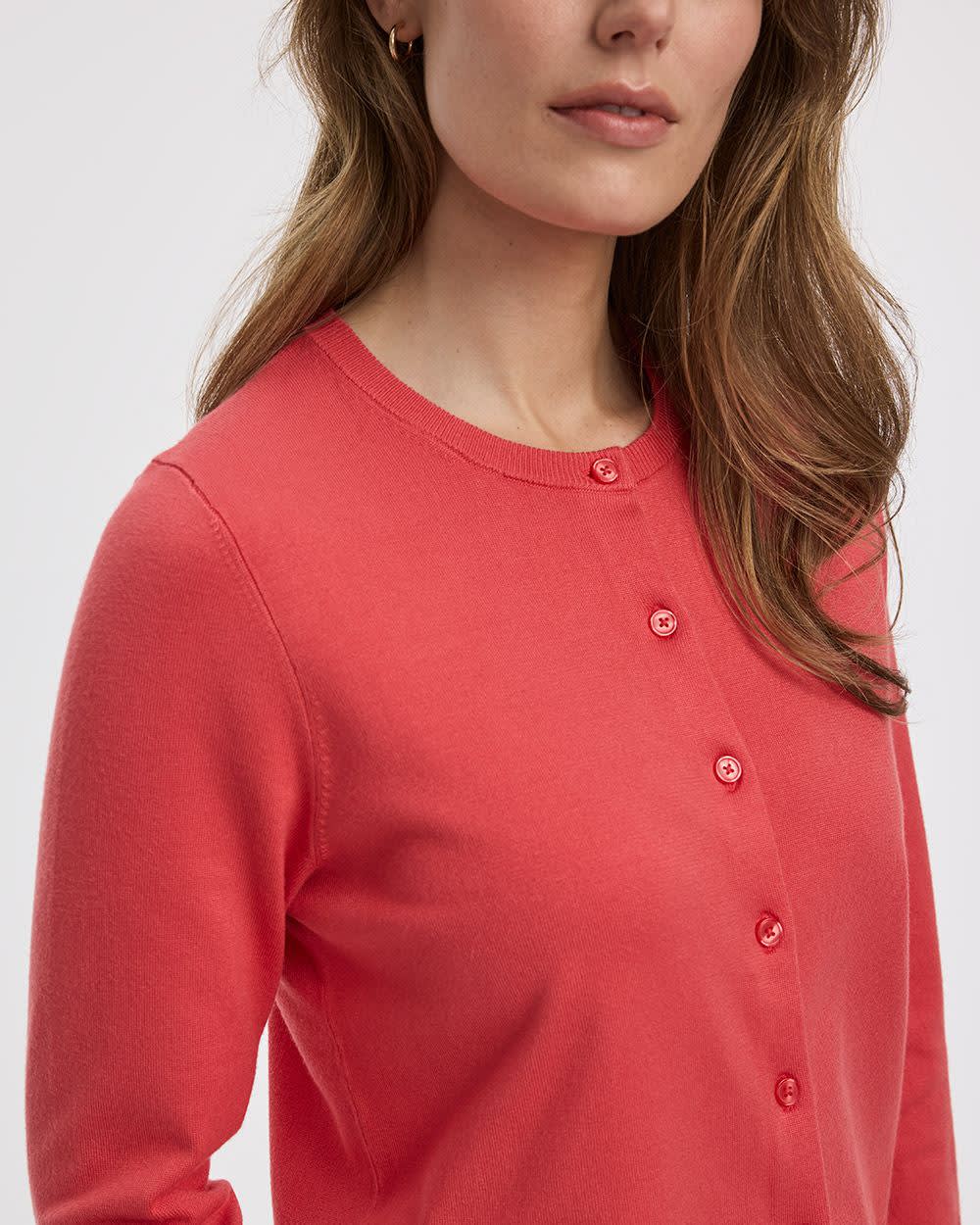 Crew-Neck Cardigan