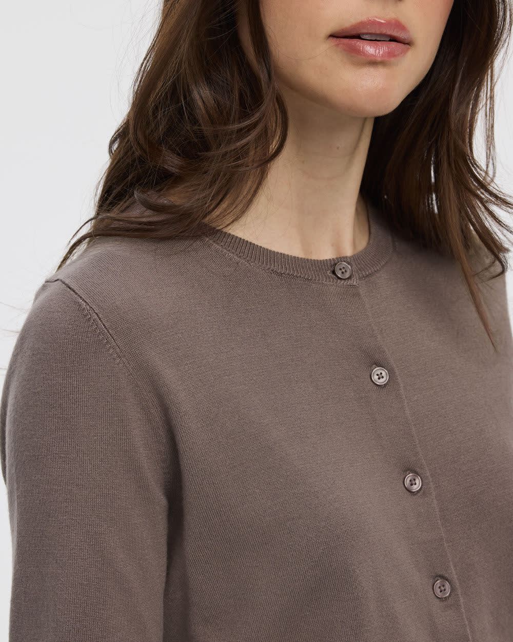 Crew-Neck Cardigan