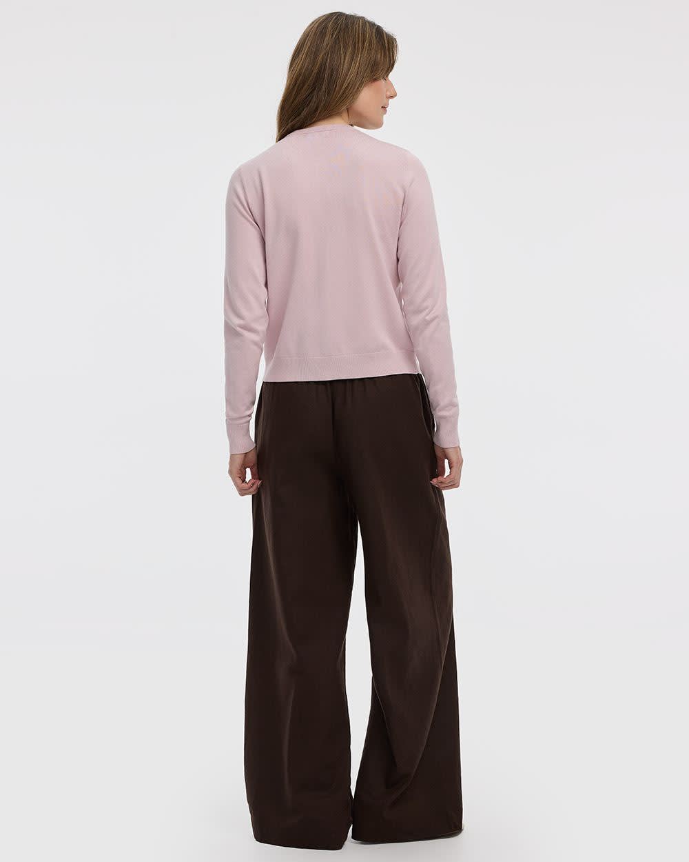 Crew-Neck Cardigan