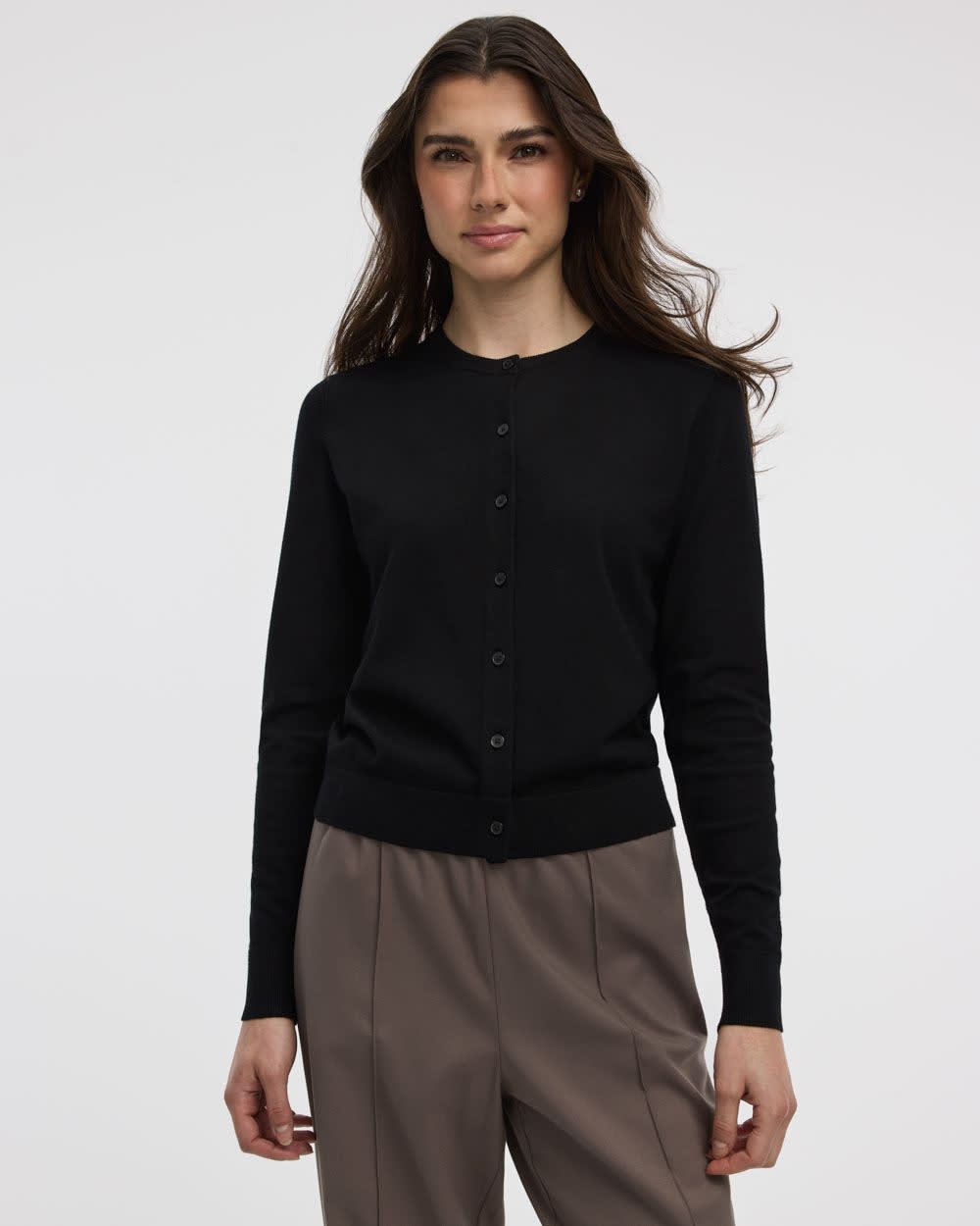 Crew-Neck Cardigan