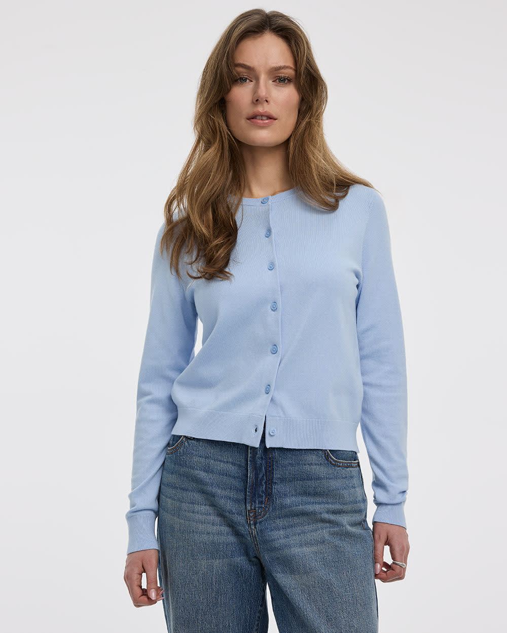 Crew-Neck Cardigan