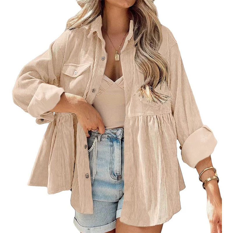 VARO™ - Vintage Long Sleeve Button Down Oversized Jacket