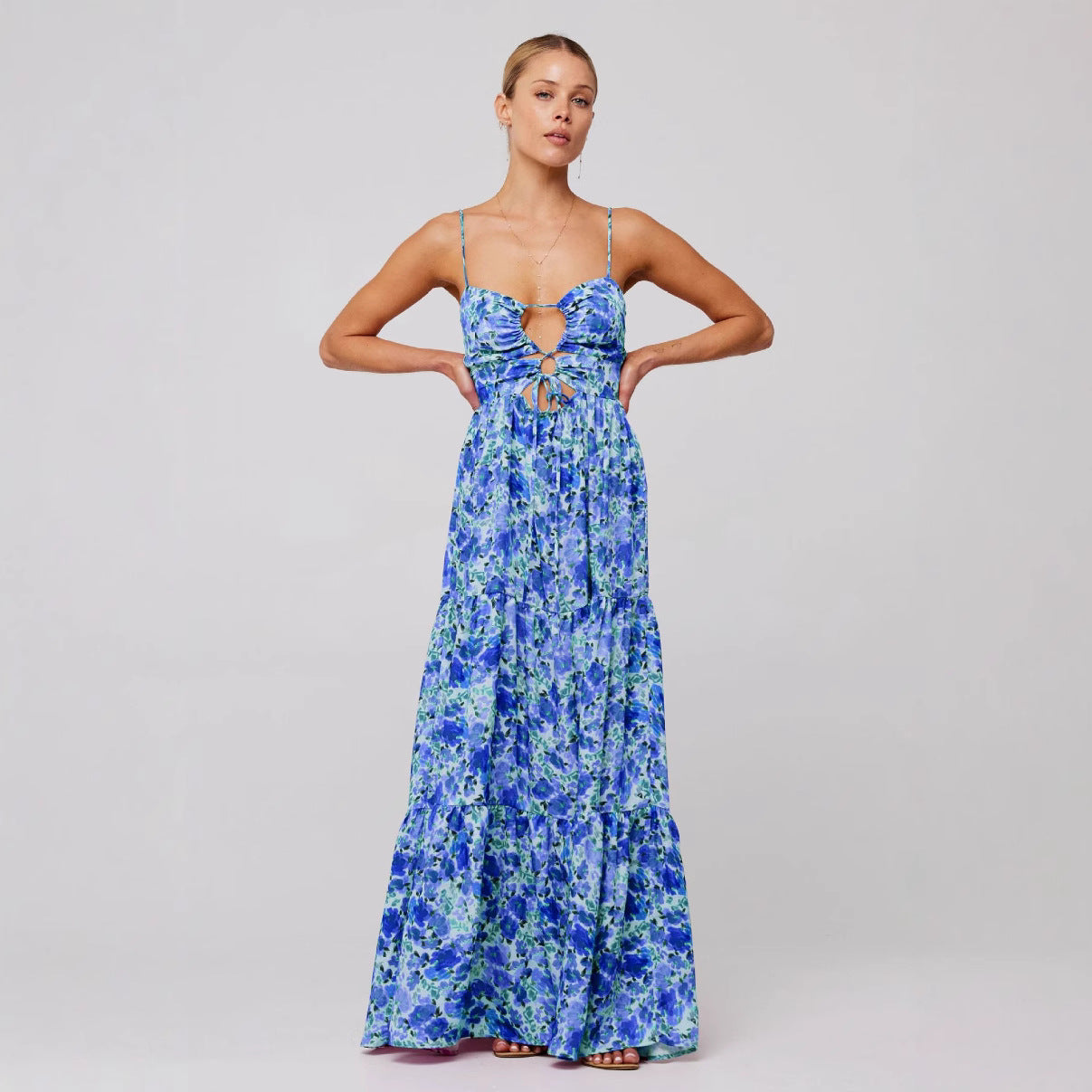 MARSHA™ - Chic Sleeveless Cross Tie-Up Front Summer Maxi Dress