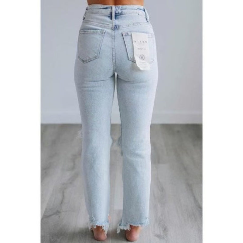 TALA™ – Casual Washed Slim-Fit Ripped Jeans