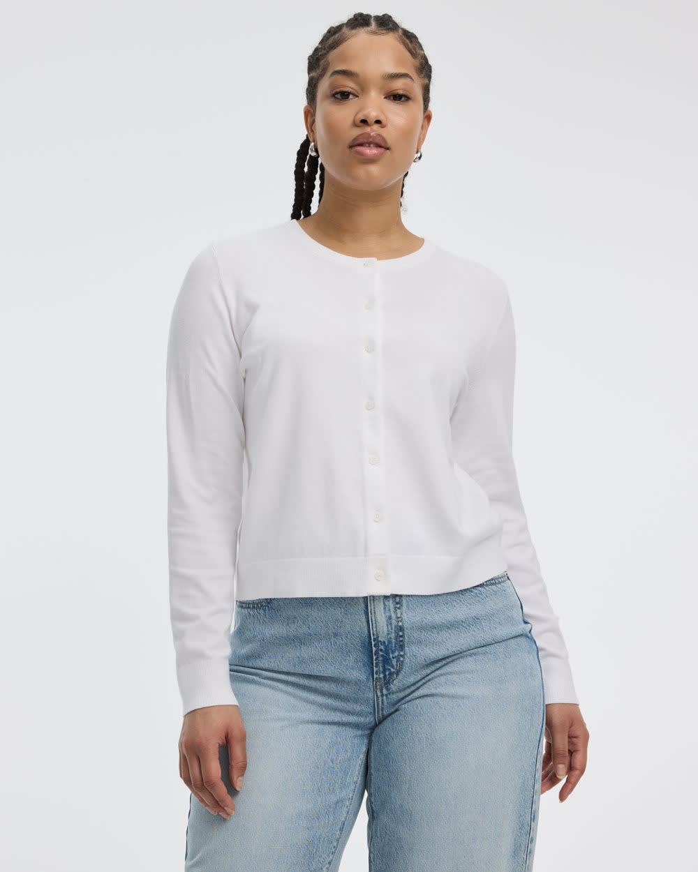 Crew-Neck Cardigan