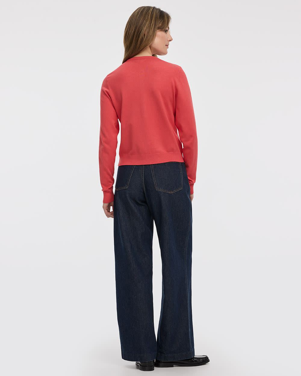 Crew-Neck Cardigan